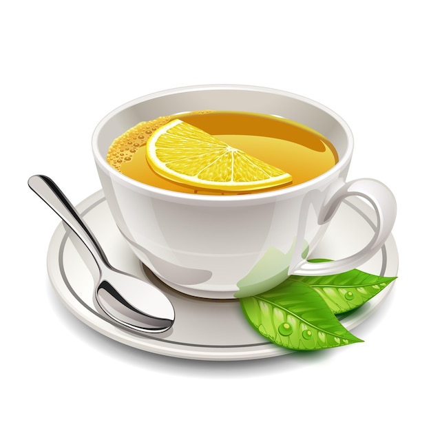 Tazza di tè al limone