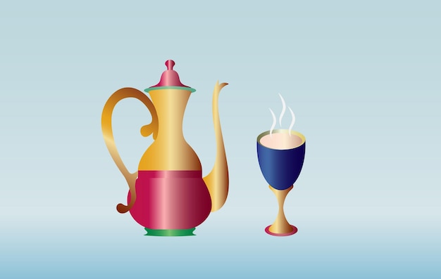 cup and  vector illustration