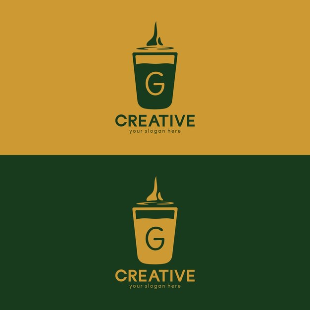 Cup of Warm Water with Letter G Logo Design