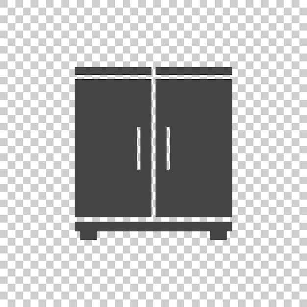 Cupboard icon on isolated background Modern flat pictogram for business marketing internet Simple flat vector symbol for web site design