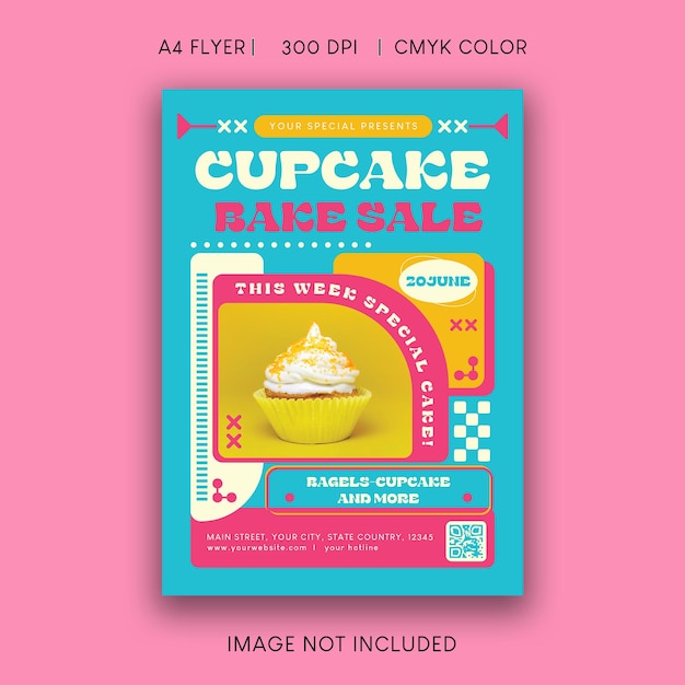 Cupcake Bak Verkoop Flyer