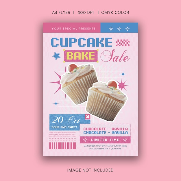 cupcake bake sale flyer