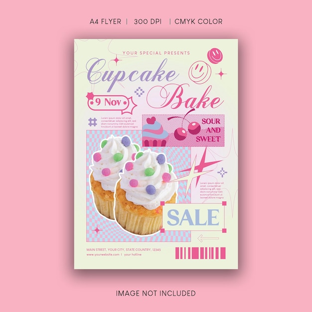 cupcake bake sale flyer