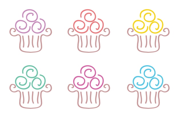 Cupcake Doodle Icons