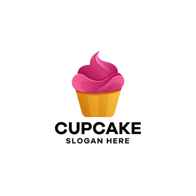 Cupcake Gradiënt Logo Ontwerp