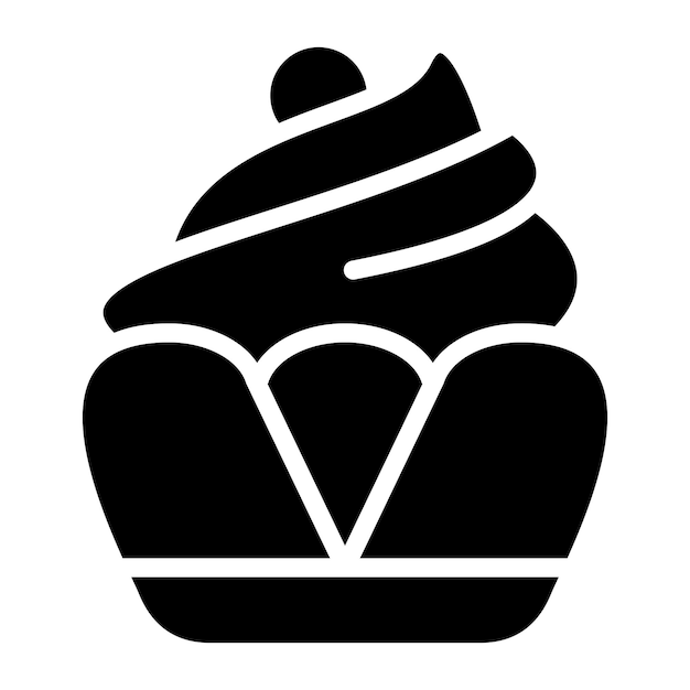 Vector cupcake icon style