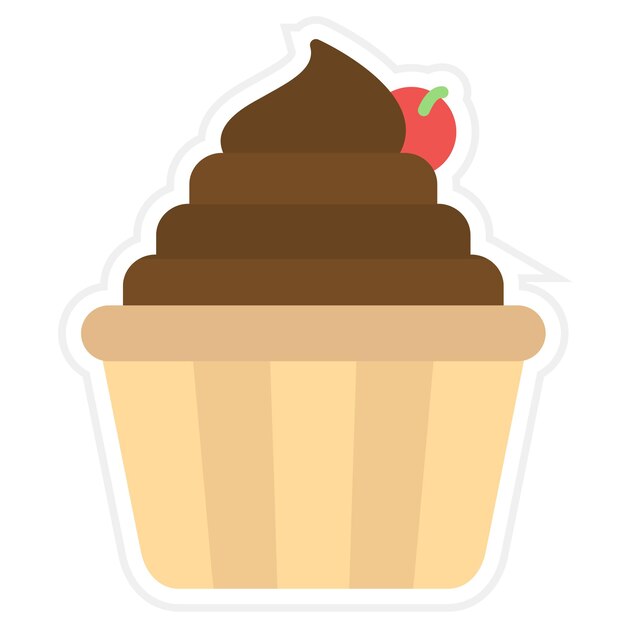 Cupcake icon vector image Can be used for Bakery