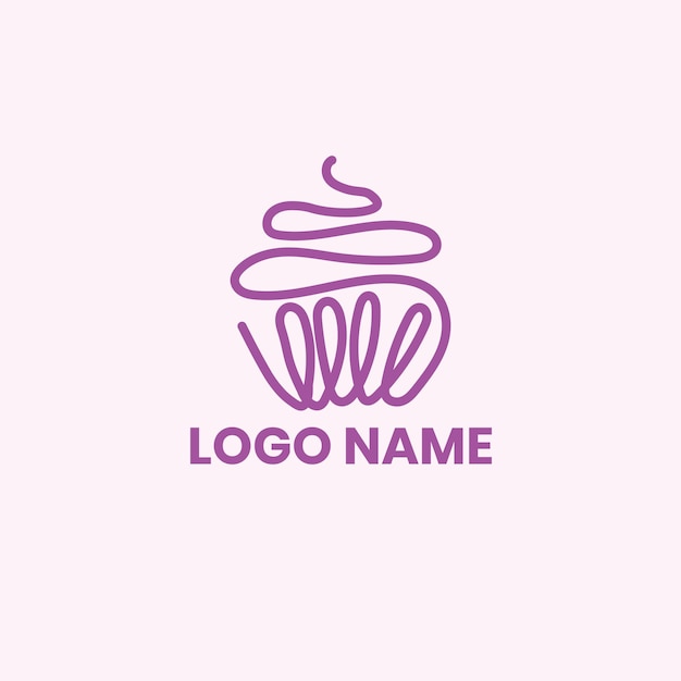 Концепция дизайна логотипа линии кексов для бренда
