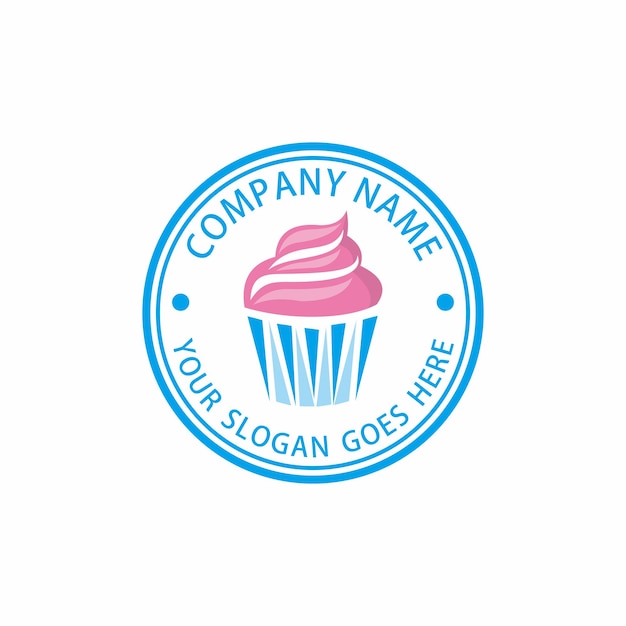 Cupcake logo cake logo vector