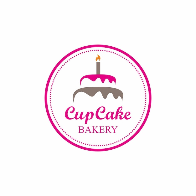 Cupcake logo torta logo vettoriale