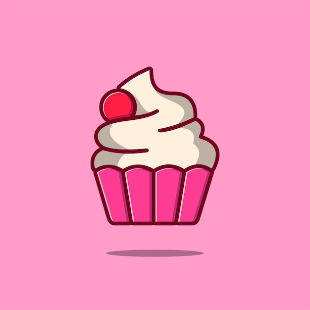 Vector cupcake logo cupcake illustratie cupcake logo