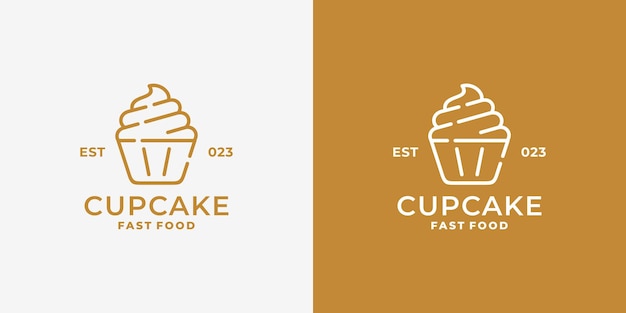 Вектор дизайна логотипа кексов