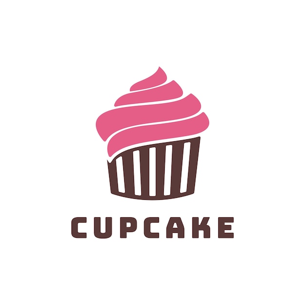 Cupcake logo ontwerp creatief idee