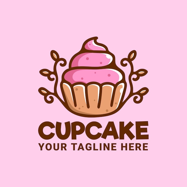 Vector cupcake-logo ontwerp