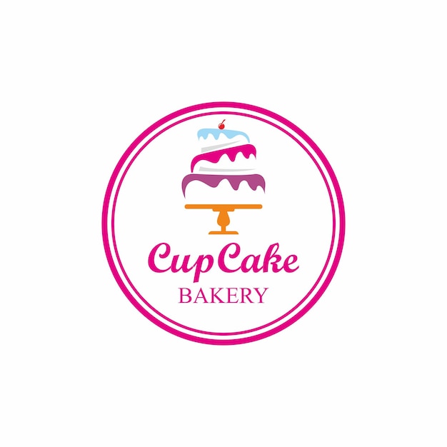 Cupcake logo taart logo vector