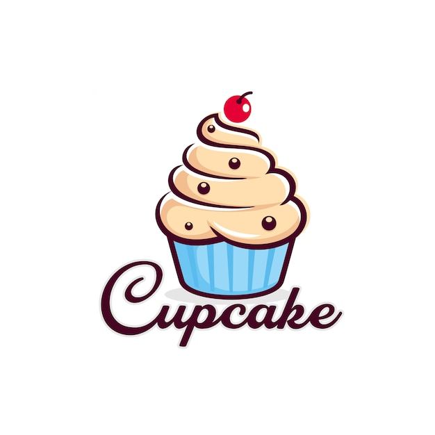 Modello di logo cupcake