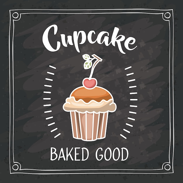 Vector cupcake muffin icon