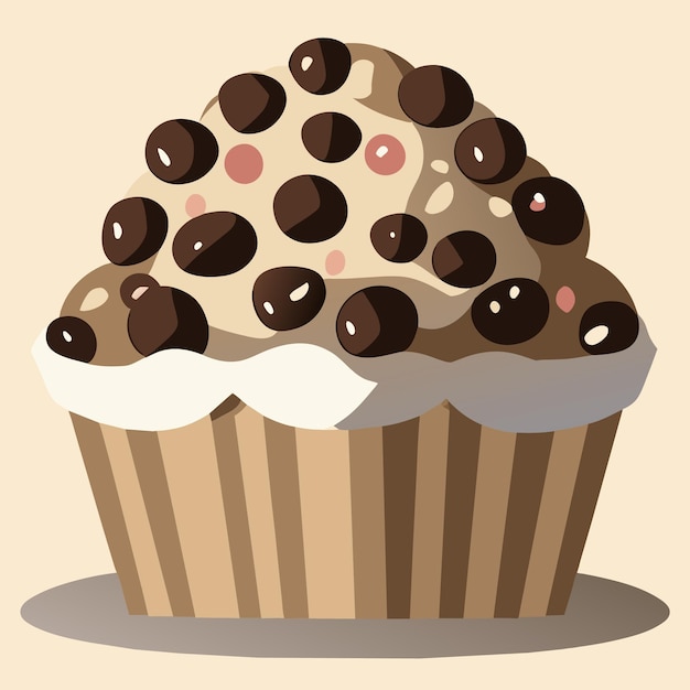 Vettore illustrazione di cupcake muffin