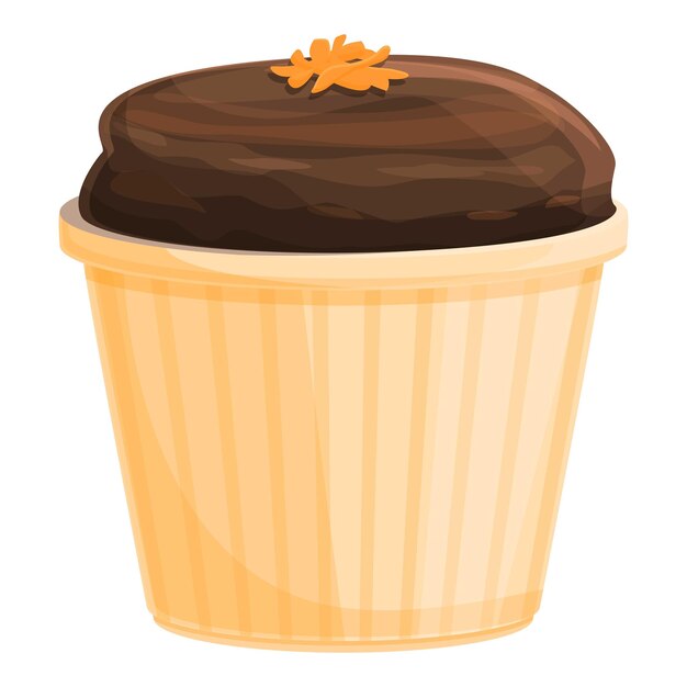 Vector cupcake pictogram cartoon vector muffin taart verjaardag chocolade cupcake