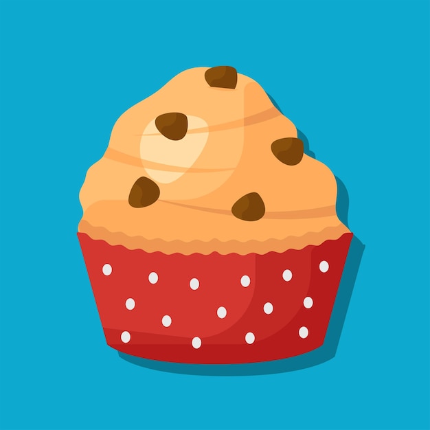 Vector cupcake realistic food vector