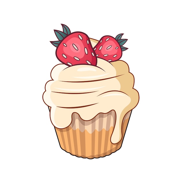 Cupcake Strawberry and cream cupcake