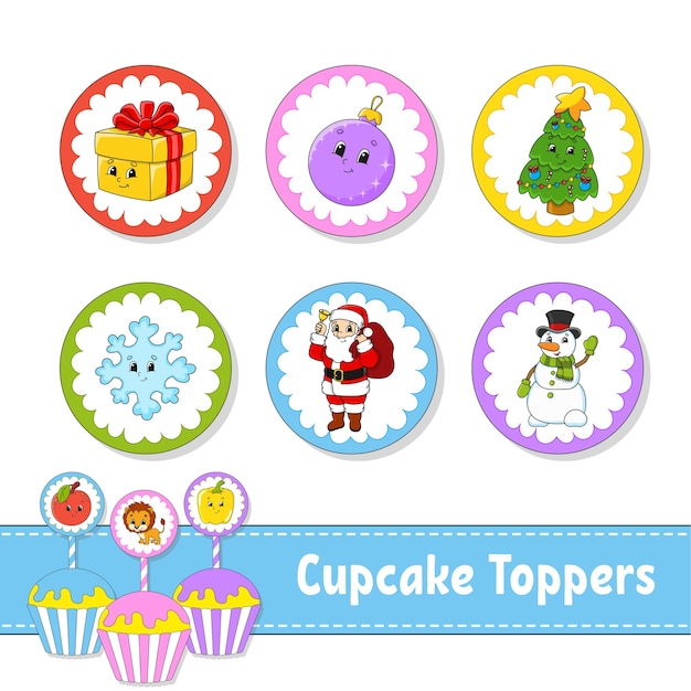 Cupcake toppers illustratie