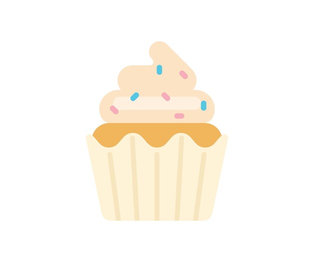 Cupcake Vector Geïsoleerde Emoticon Cupcake Pictogram