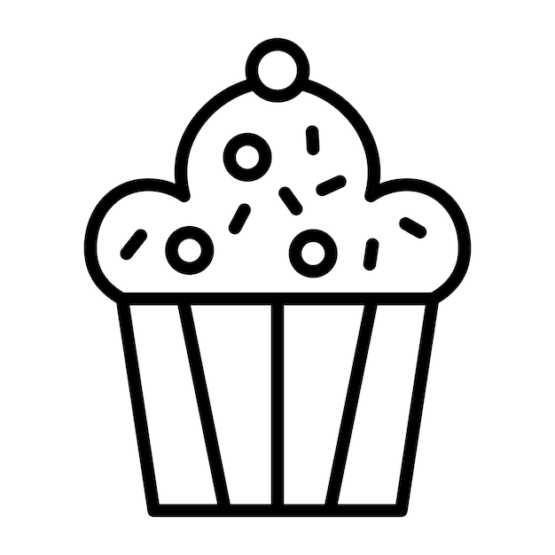 Cupcake vector illustratie stijl