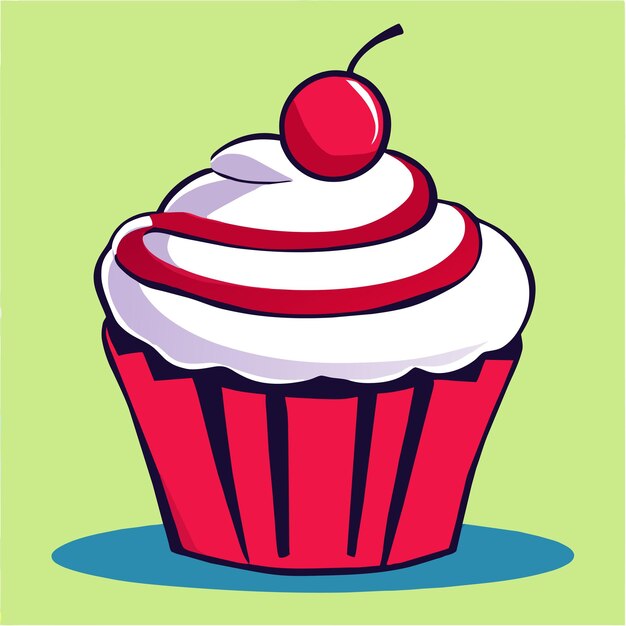 Vector cupcake vector illustration