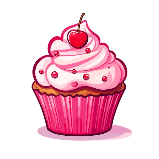 Premium Vector | Cupcake vector on white background
