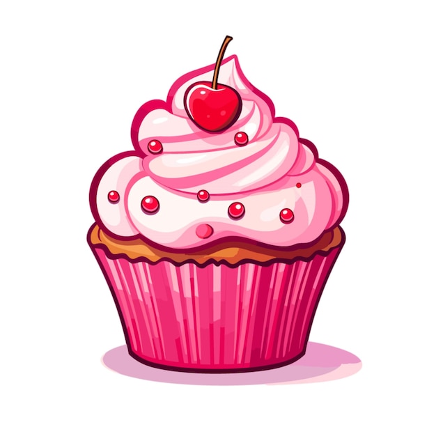 Cupcake vector on white background