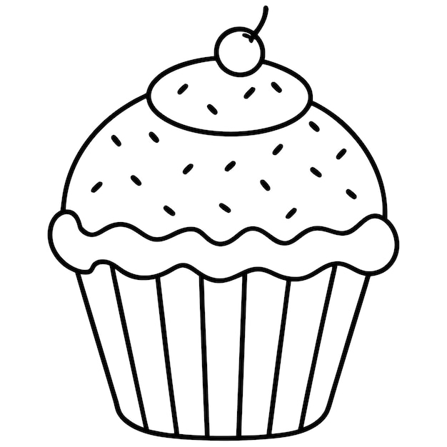 a cupcake with a piece of icing on it