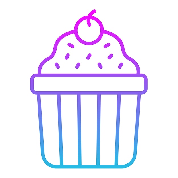 a cupcake with a pink and blue swirl on it