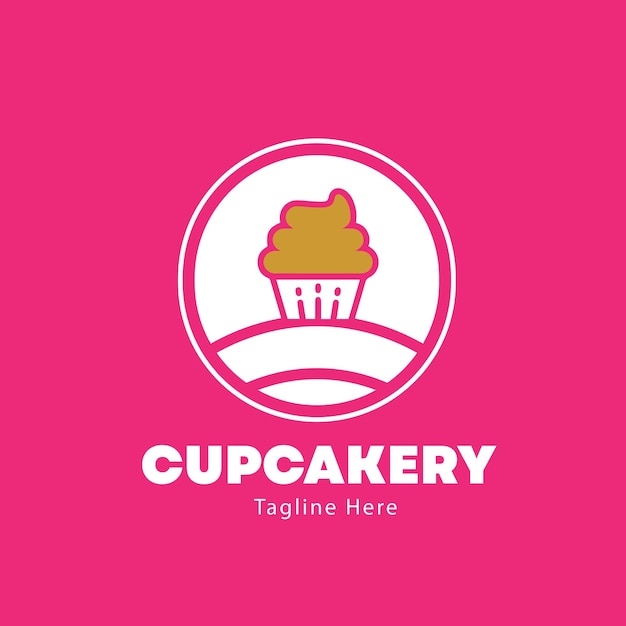 Logo del concetto di cupcake