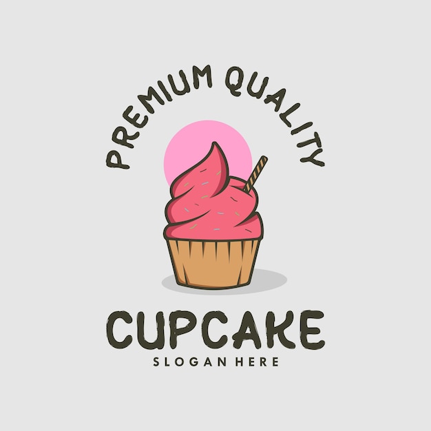 Cupcakes design premium logo design