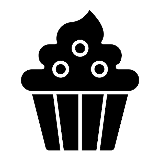 Vector cupcakes vector illustration style