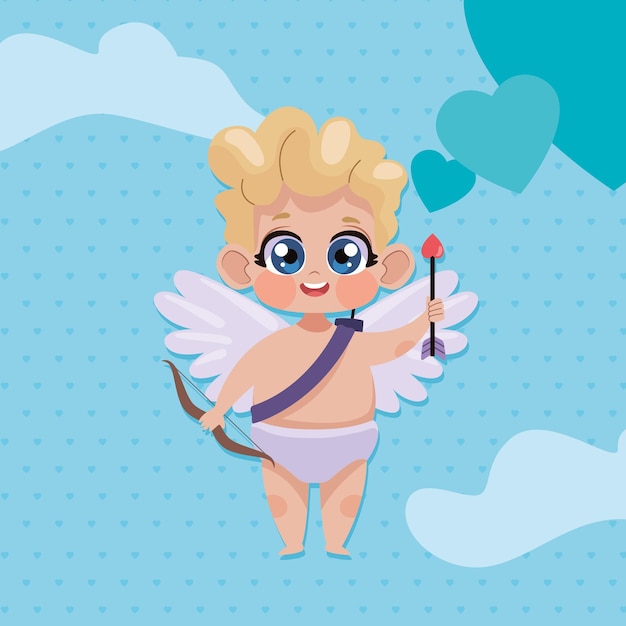 Cupid angel with arch