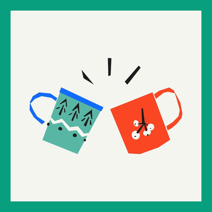 Vector 평면 디자인의 컵