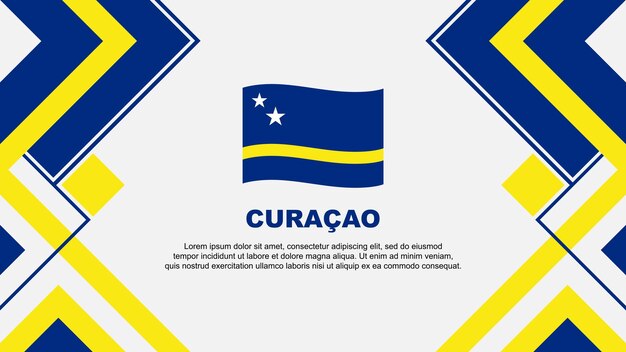 Vector curacao flag abstract background design template curacao independence day banner wallpaper vector illustration curacao banner