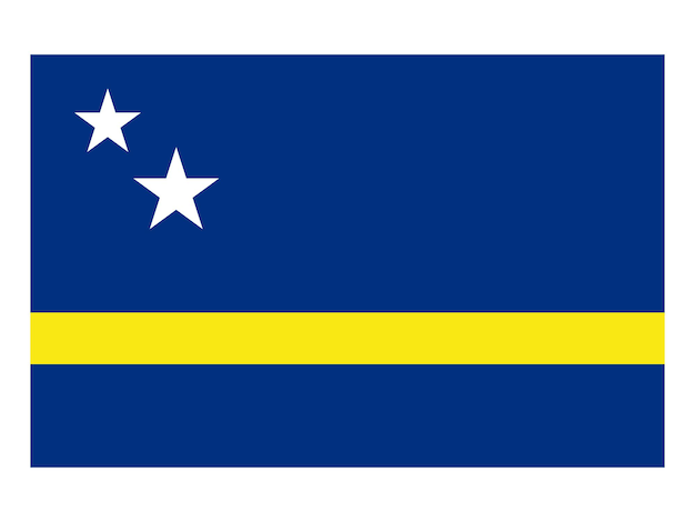 キュラソー島の旗 世界の旗のアイコン 公式国旗 国際旗