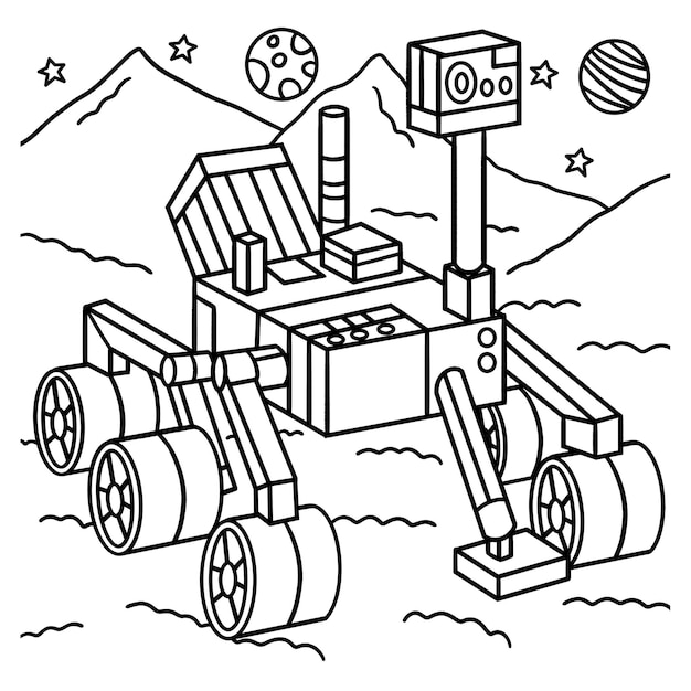 curiosity mars rover clip art