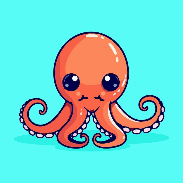 Curious octopus with a playful pose