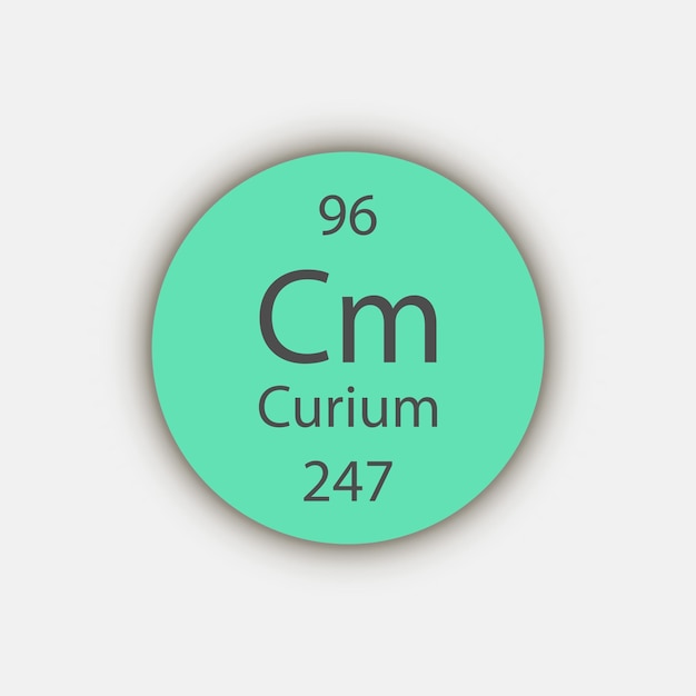 キュリウム記号 周期表の化学元素 ベクトル図