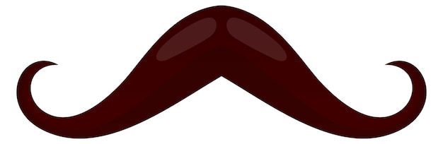 Curly moustaches in classic retro elegant style Cartoon icon