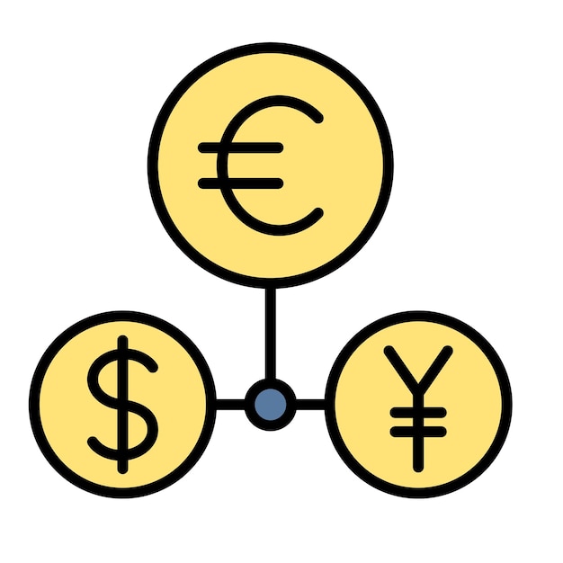 Vector currencies flat illustration