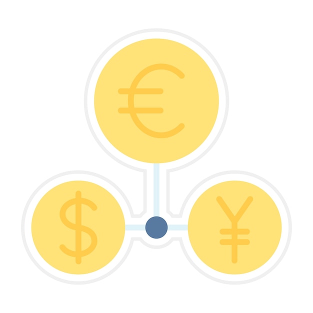 Currencies icon vector image Can be used for Banking and Finance