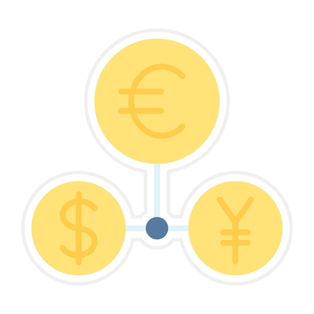 ベクトル 通貨アイコンのベクトル画像は銀行や金融に使用できます