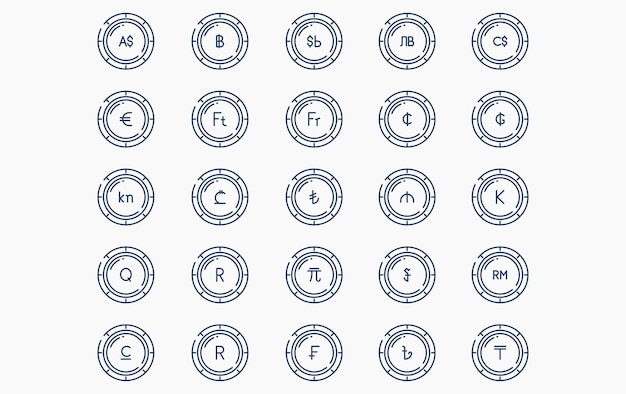 Vector currency coins vector icon