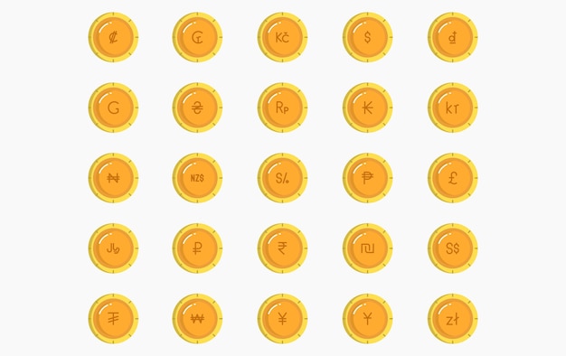 Vector currency coins vector icon