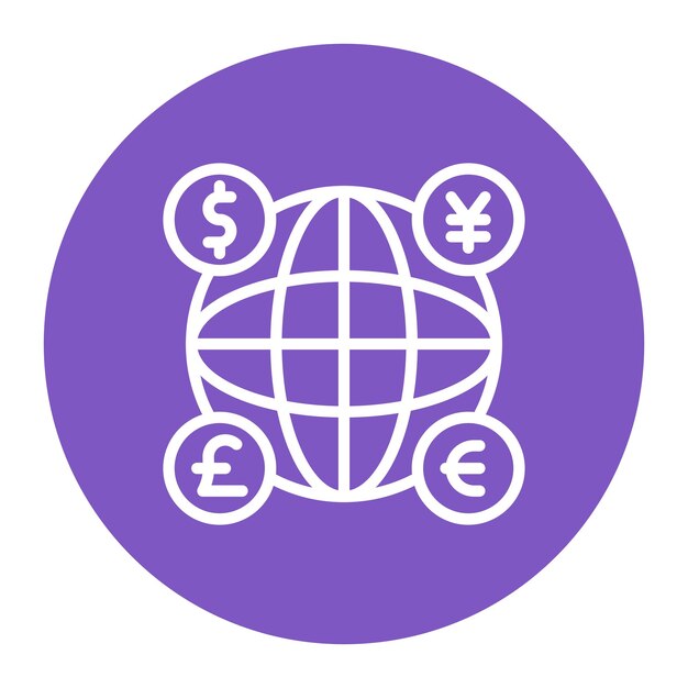通貨アイコンのベクトル画像はデータサイエンスに使用できます